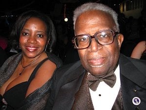 Yanick Rice Lamb and her father, the late William Rice, at President Obama's Mid-Atlantic Ball in 2009. Photo by Ingrid Sturgis.