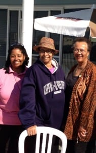 Brenda Box Johnson, center, with Geri Coleman Tucker and Jackie Jones outside Zoe's during her final visit to Cape May, N.J.