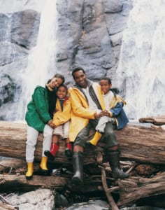 This family visited a nearby waterfall on their "staycation." (Photo: Chris Robbins/Getty Images) 
