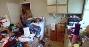 It took more than 10 people 12 hours to clean Mitzi White's house after years of hoarding. (ABC Photo) 