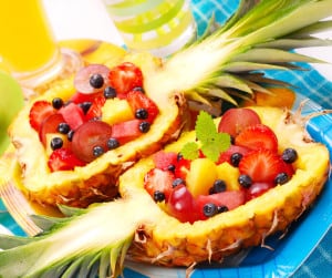 Pineapple fruit bowl