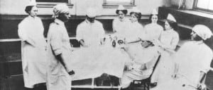 First operation performed by the black physicians and nurses of Meharry/Hubbard hospital, 1910